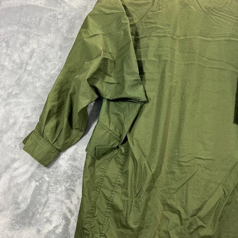 Pierre D'Alby Utility Jacket Womens M Green Good Vintage Oversized Cargo Snap
